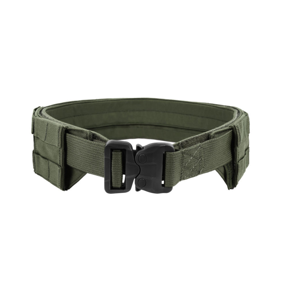 Low Profile MOLLE Belt with polymer Cobra belt OD Green