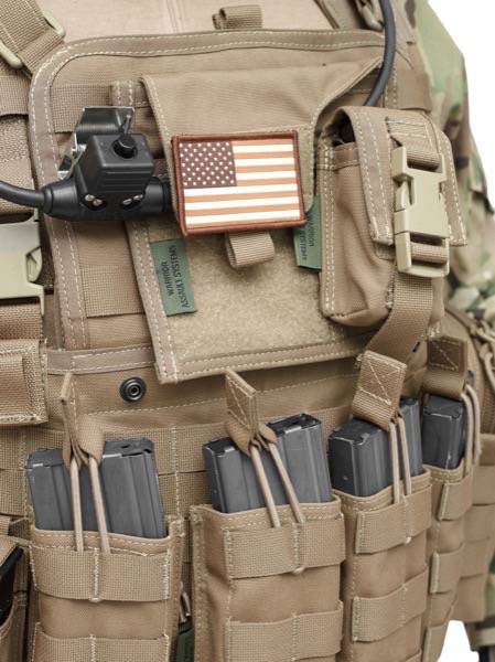 Large Admin Panel with MOLLE Pistol / Flashlight Pouch Coyote Tan - Image 3