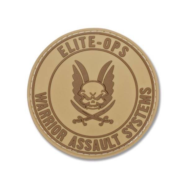 Round Rubber Logo Shield Patch Coyote Tan - Image 2