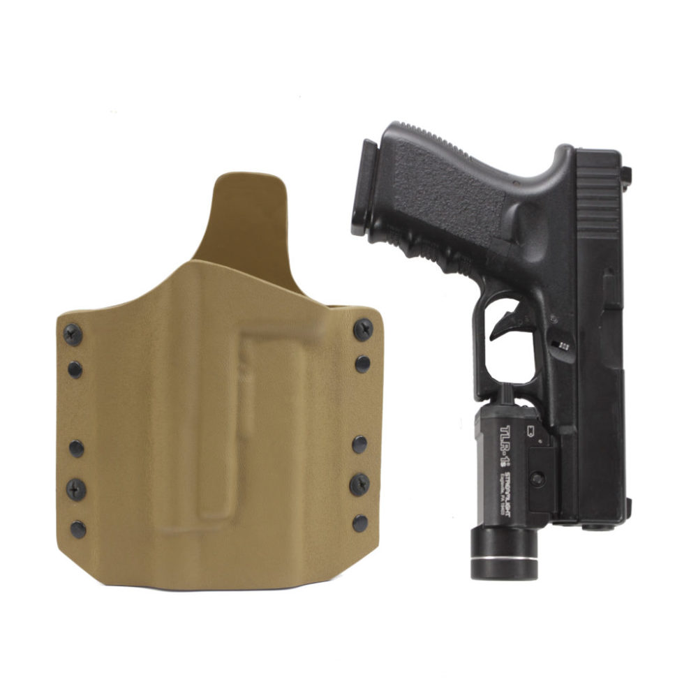 Ares Kydex Holster Glock -17/19 TLR-1/TLR-2 Weapon Lights Coyote Tan - Image 5